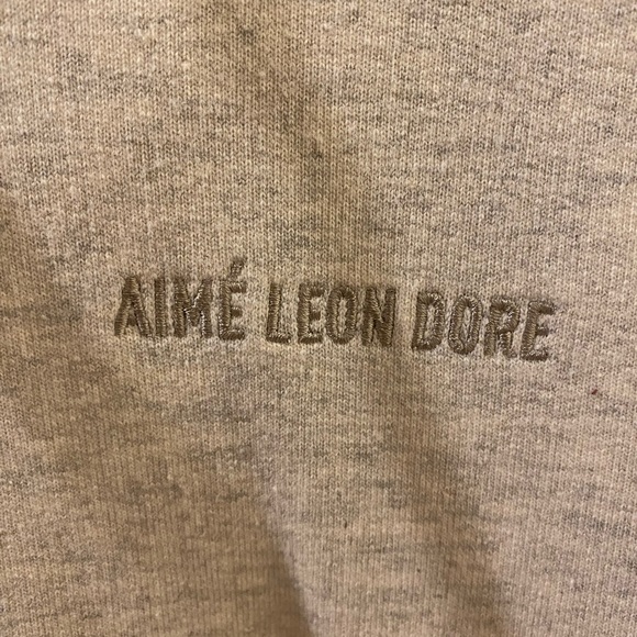 AIME LEON DORE crewneck hoodie in oatmeal - Picture 3 of 5